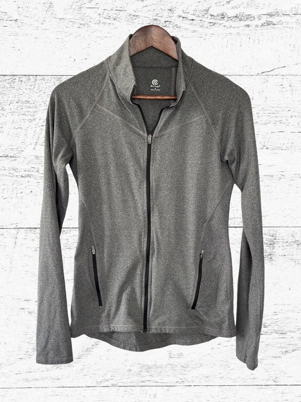 Champion Women's Heather Gray Full-Zip Utility Jacket